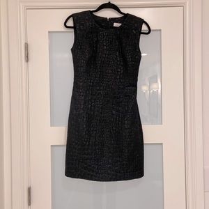 Black and silver textured Calvin Klein dress